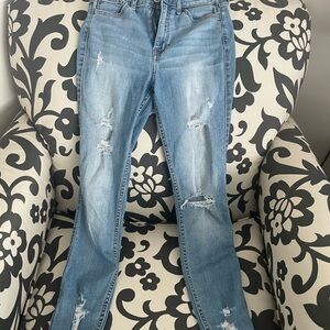 Hollister Light Blue Distressed Skinny Jeans